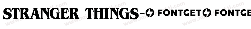 stranger things字体转换